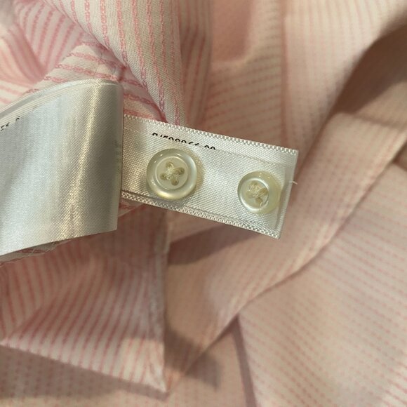 Banana Republic Slim Fit Non-Iron Dress Shirt — Pink Dobby Stripe (Men’s M) - Picture 5 of 11
